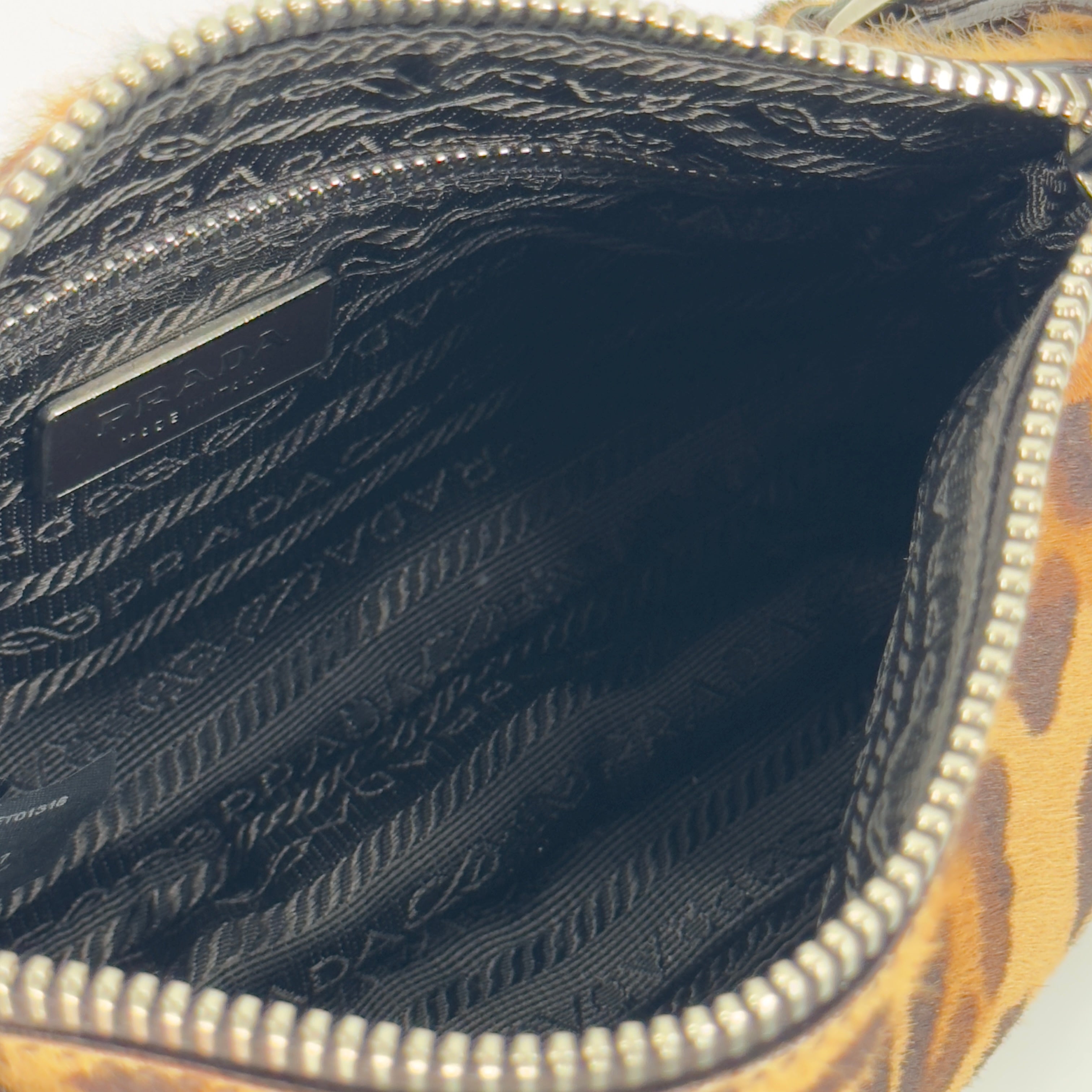 Prada Leopard Calf Hair Shoulder Bag Miele Moro