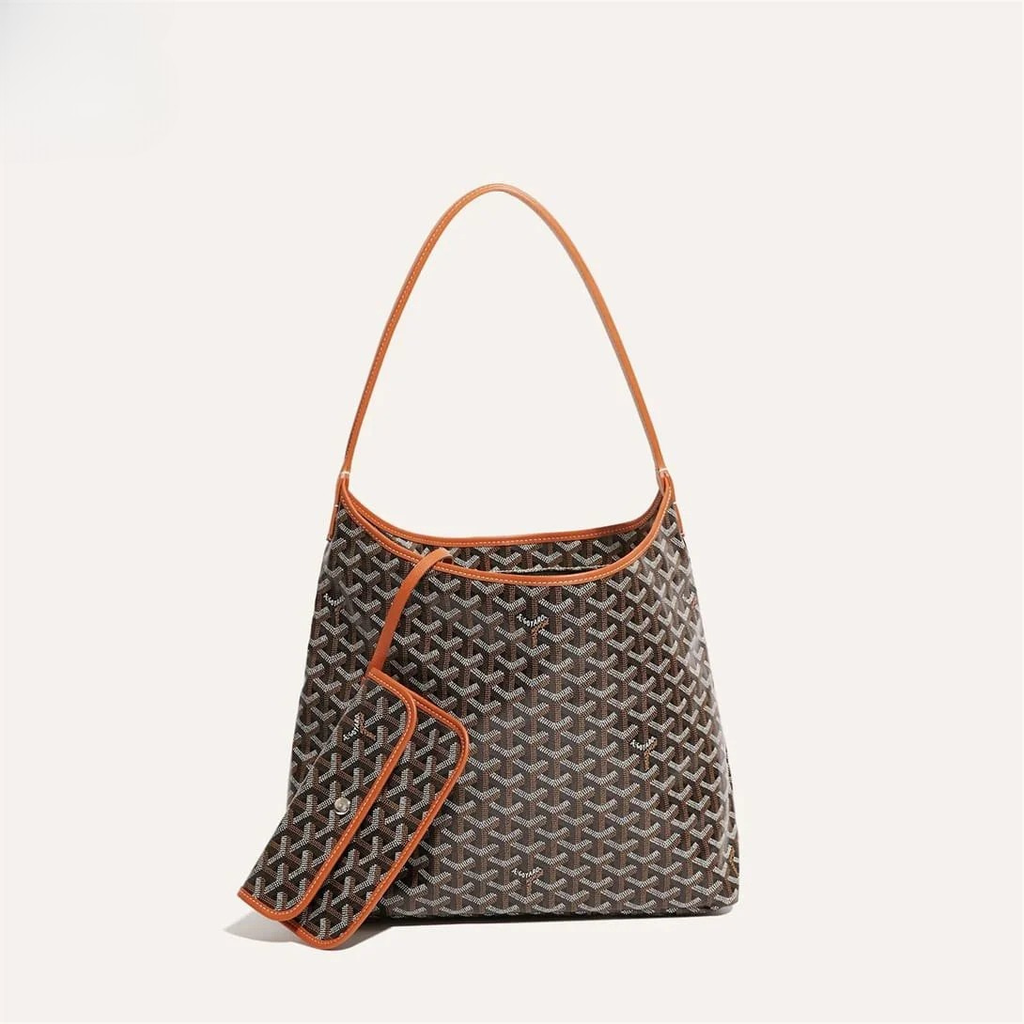 Goyard Bohème Hobo Schoudertas – Zwart & Cognac
