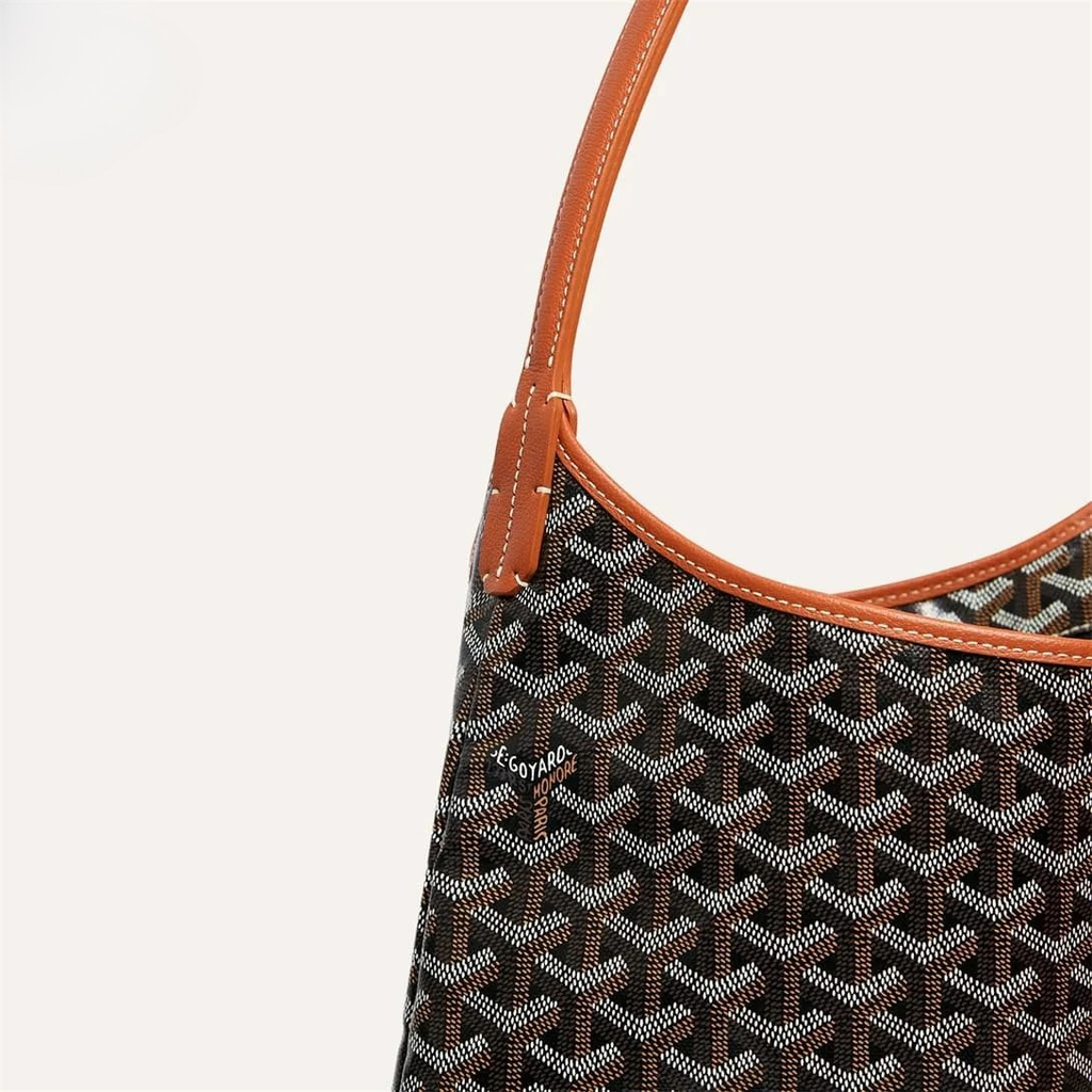 Goyard Bohème Hobo Schoudertas – Zwart & Cognac