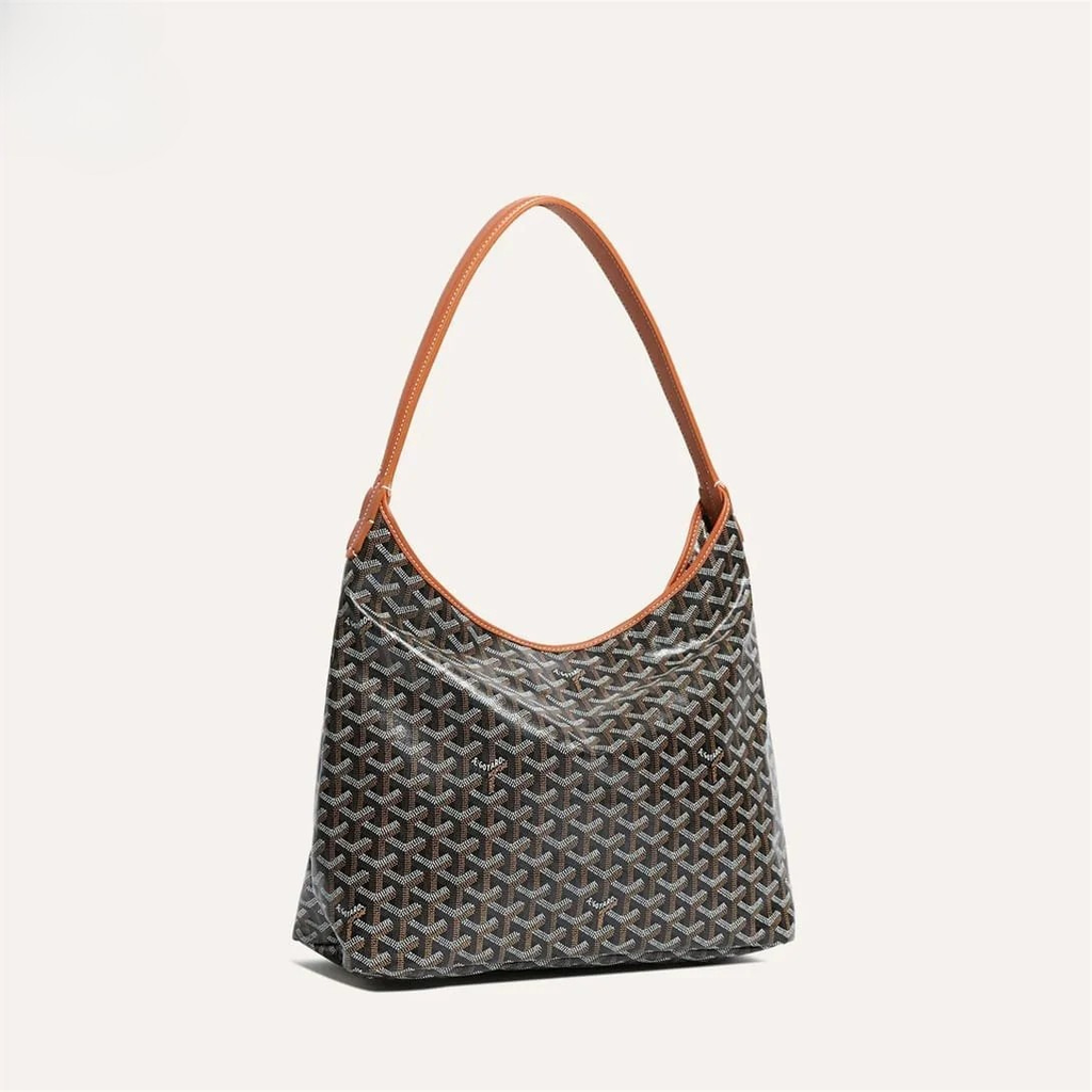 Goyard Bohème Hobo Schoudertas – Zwart & Cognac
