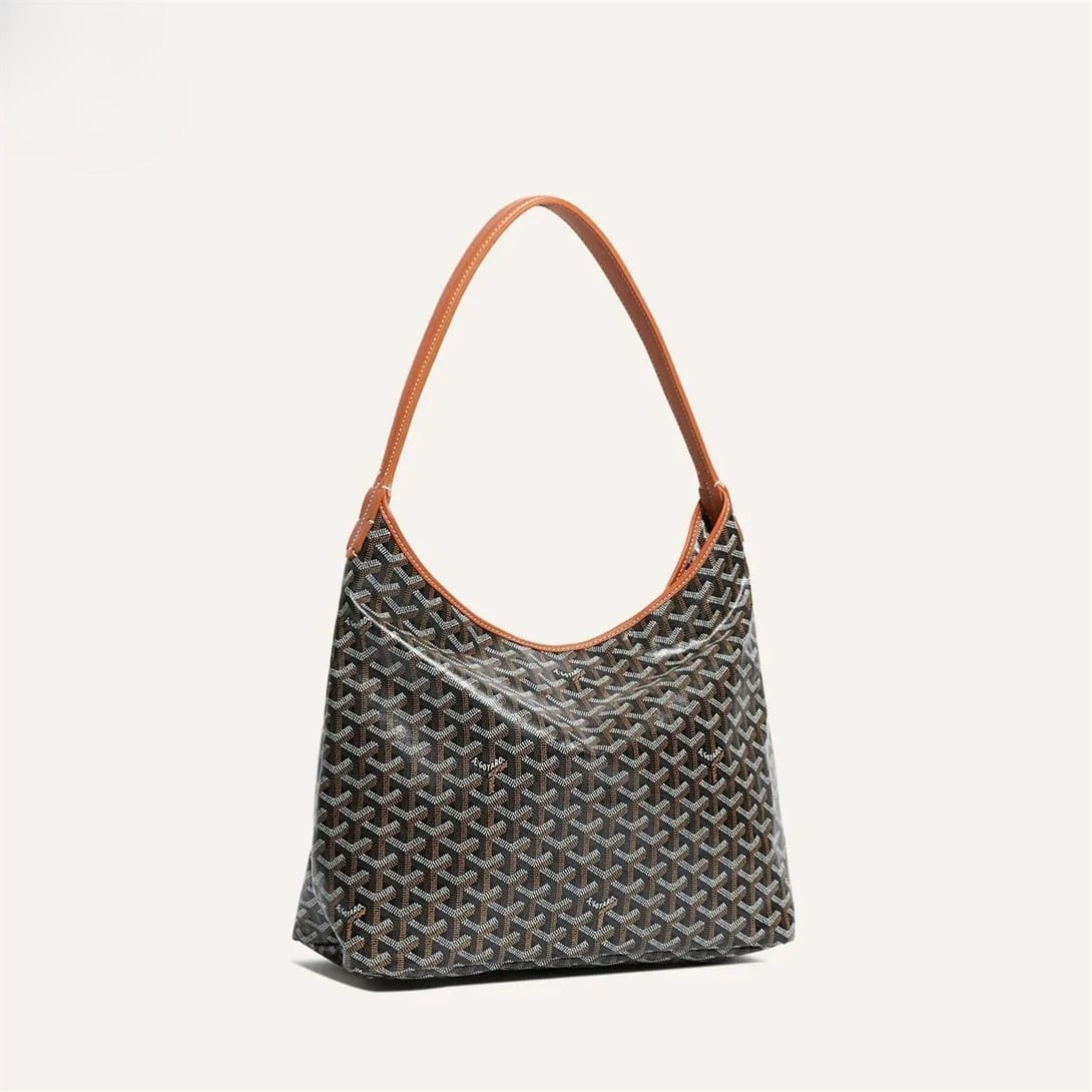 Goyard Bohème Hobo Schoudertas – Zwart & Cognac