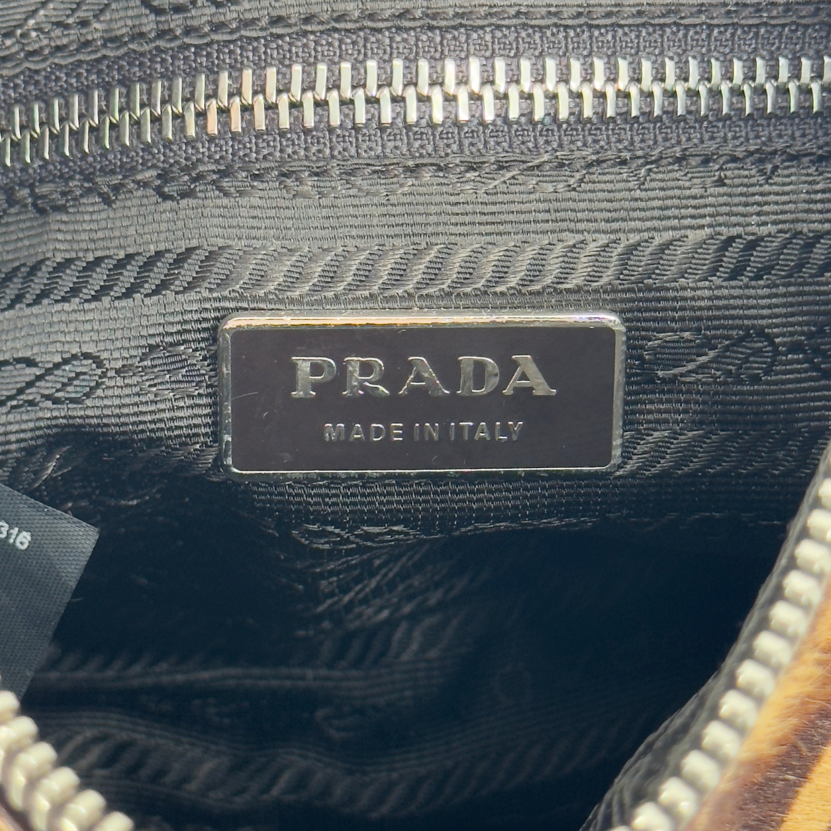 Prada Leopard Calf Hair Shoulder Bag Miele Moro
