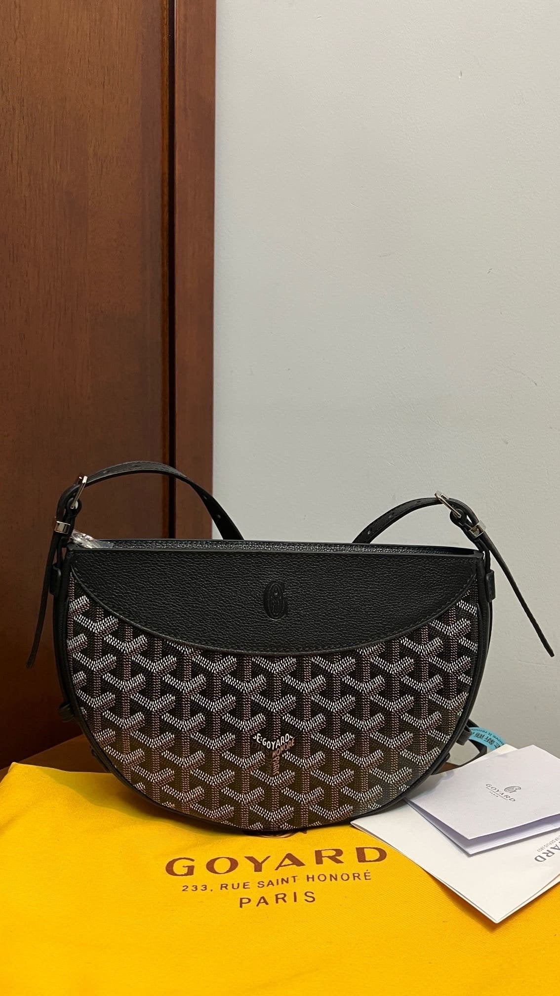 Goyard Hirondelle Schoudertas – Zwart / Grijs