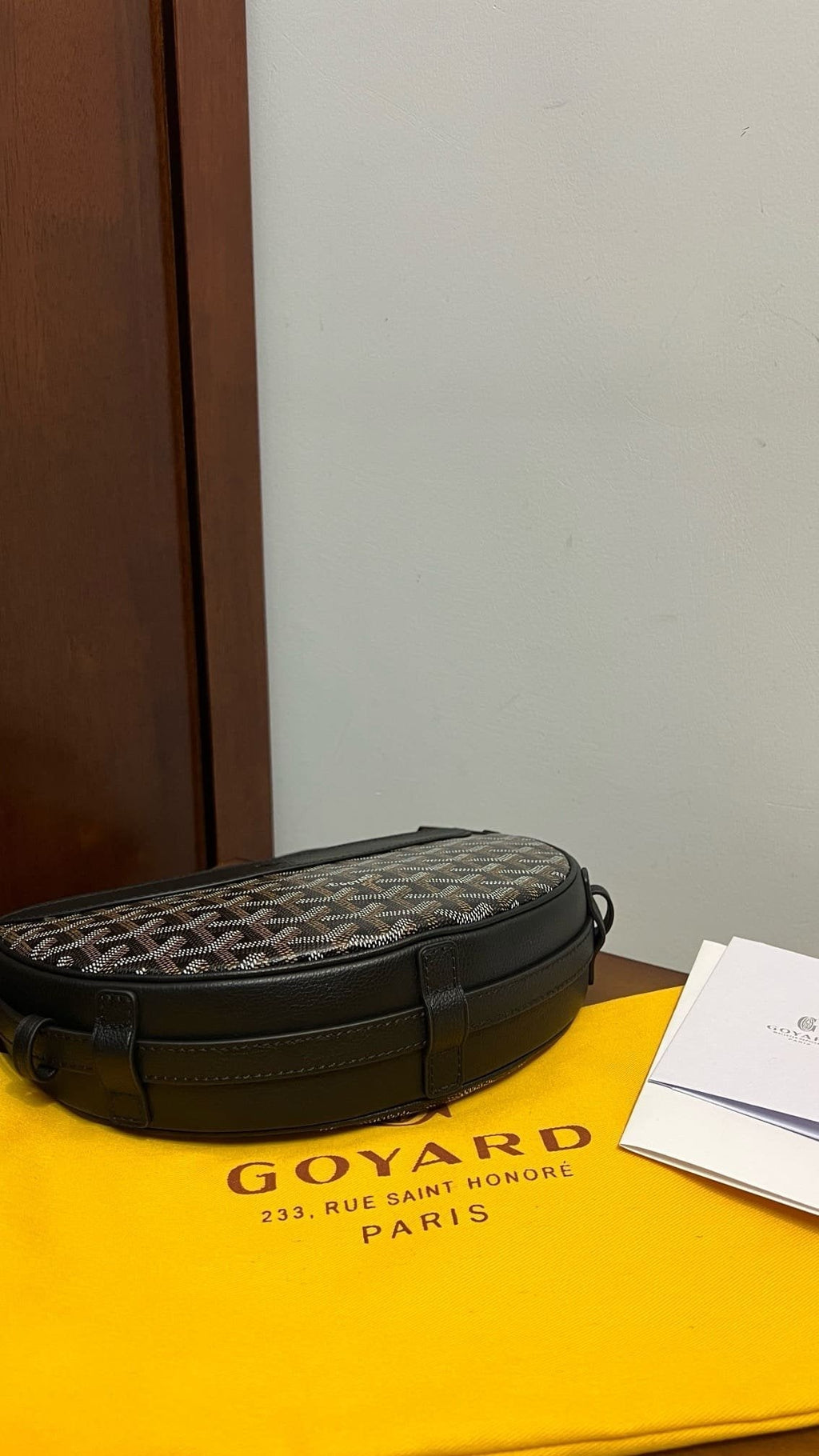 Goyard Hirondelle Schoudertas – Zwart / Grijs