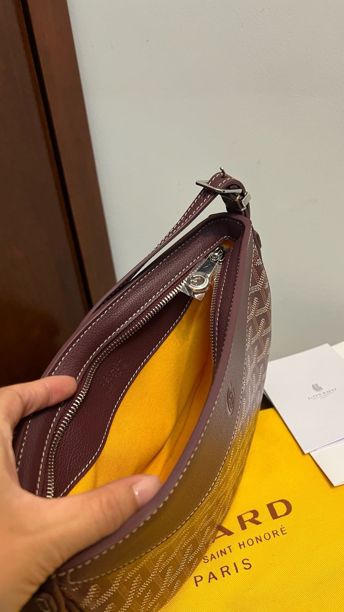 Goyard Hirondelle Schoudertas – Bordeauxrood