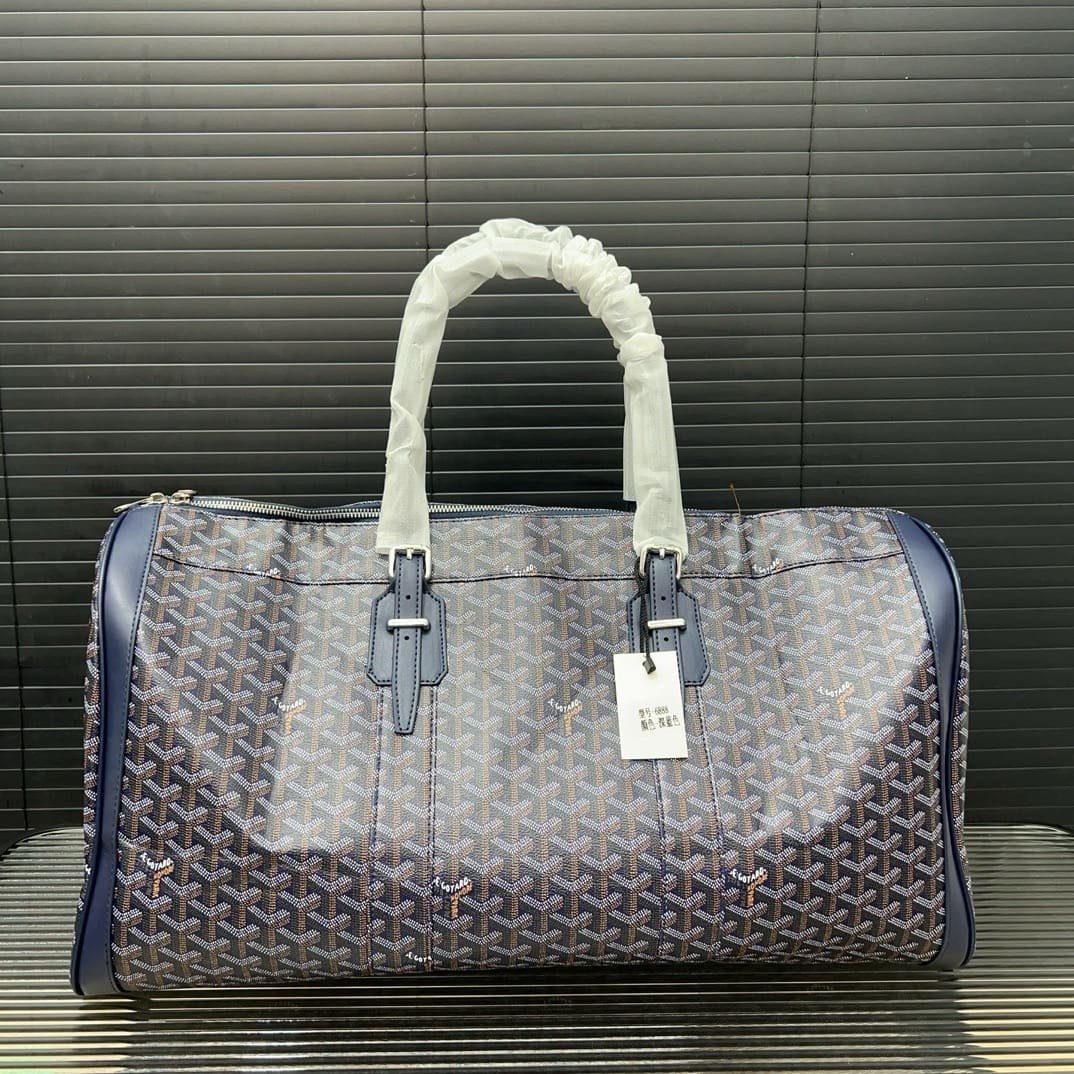 Goyard Boston 50 Reistas – Grijs / Donkerblauw